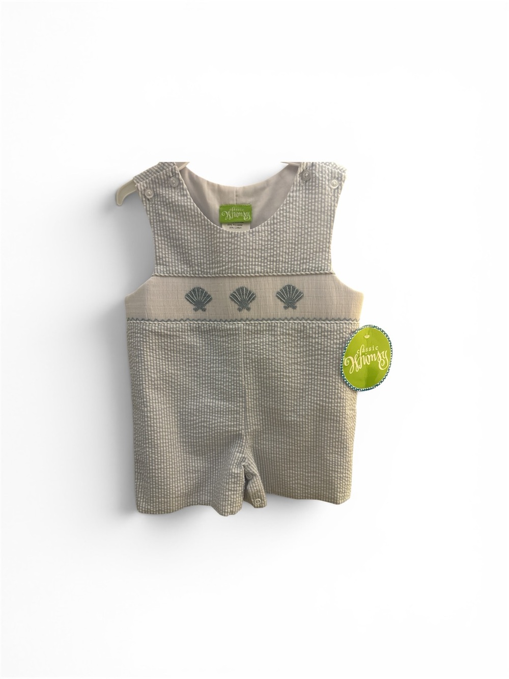 Blue Shell Smocked Romper